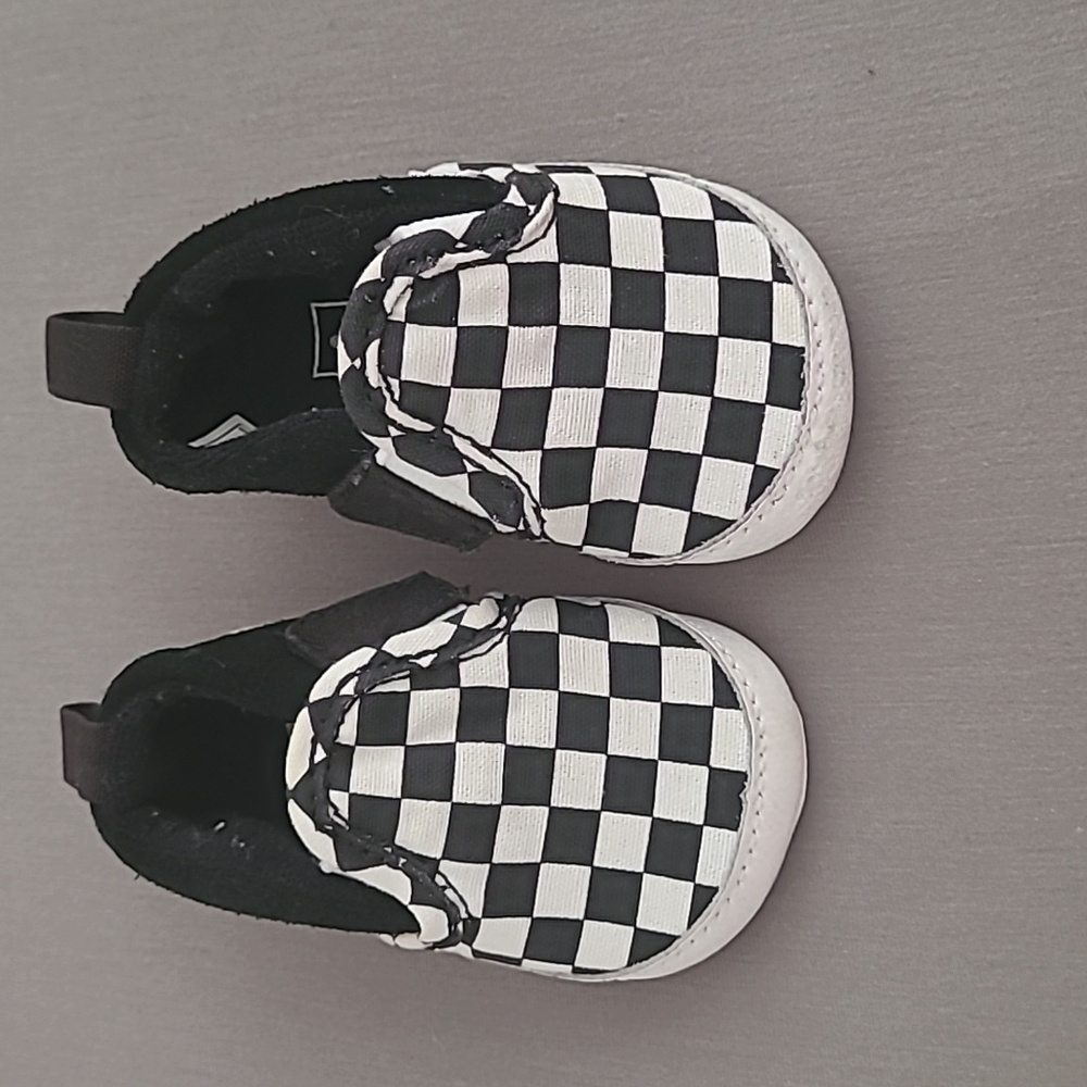 Vans Black and White Checkerboard Baby Shoes